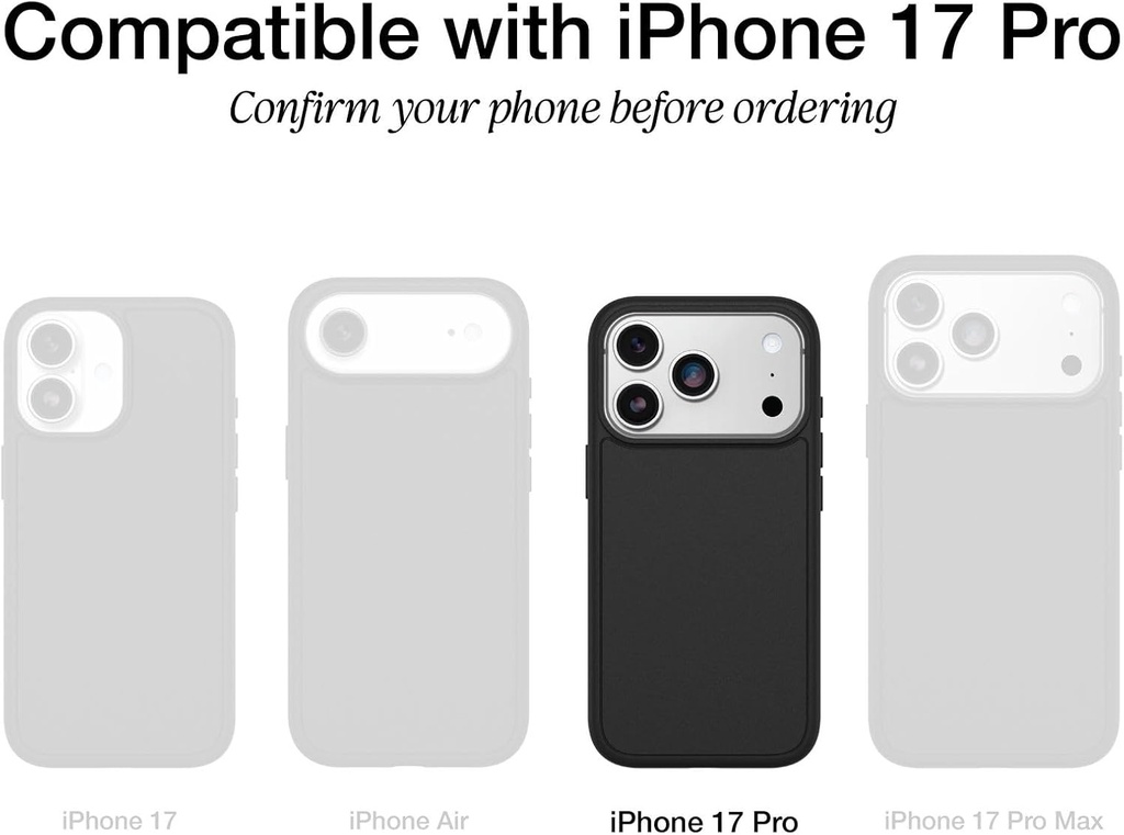 OtterBox iPhone 17 Pro Defender Pro Series Case - Black - Tough, Rugged & Durable iPhone Case, Snaps on MagSafe