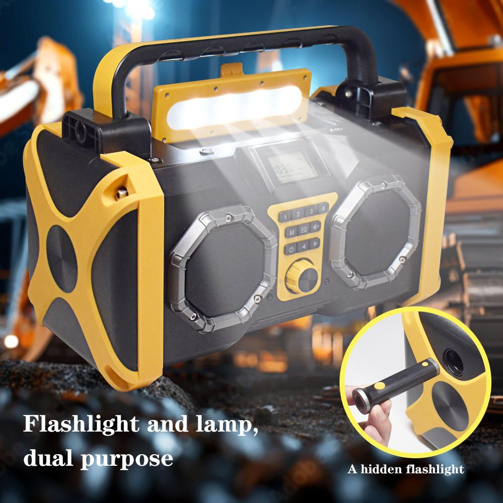 REALTREE RUGGED JOBSITE SPEAKER WITH LED LIGHT 