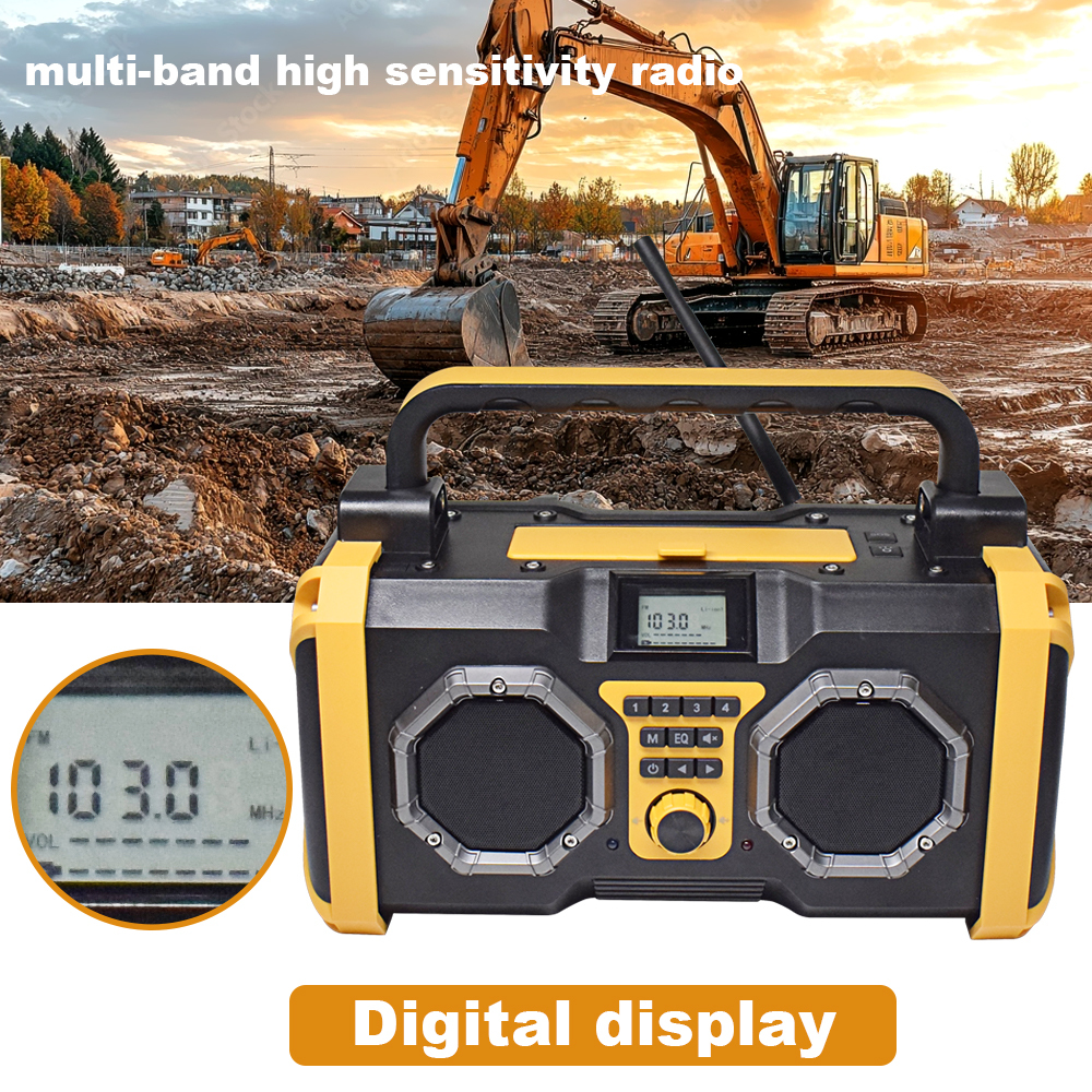 REALTREE RUGGED JOBSITE SPEAKER WITH LED LIGHT 