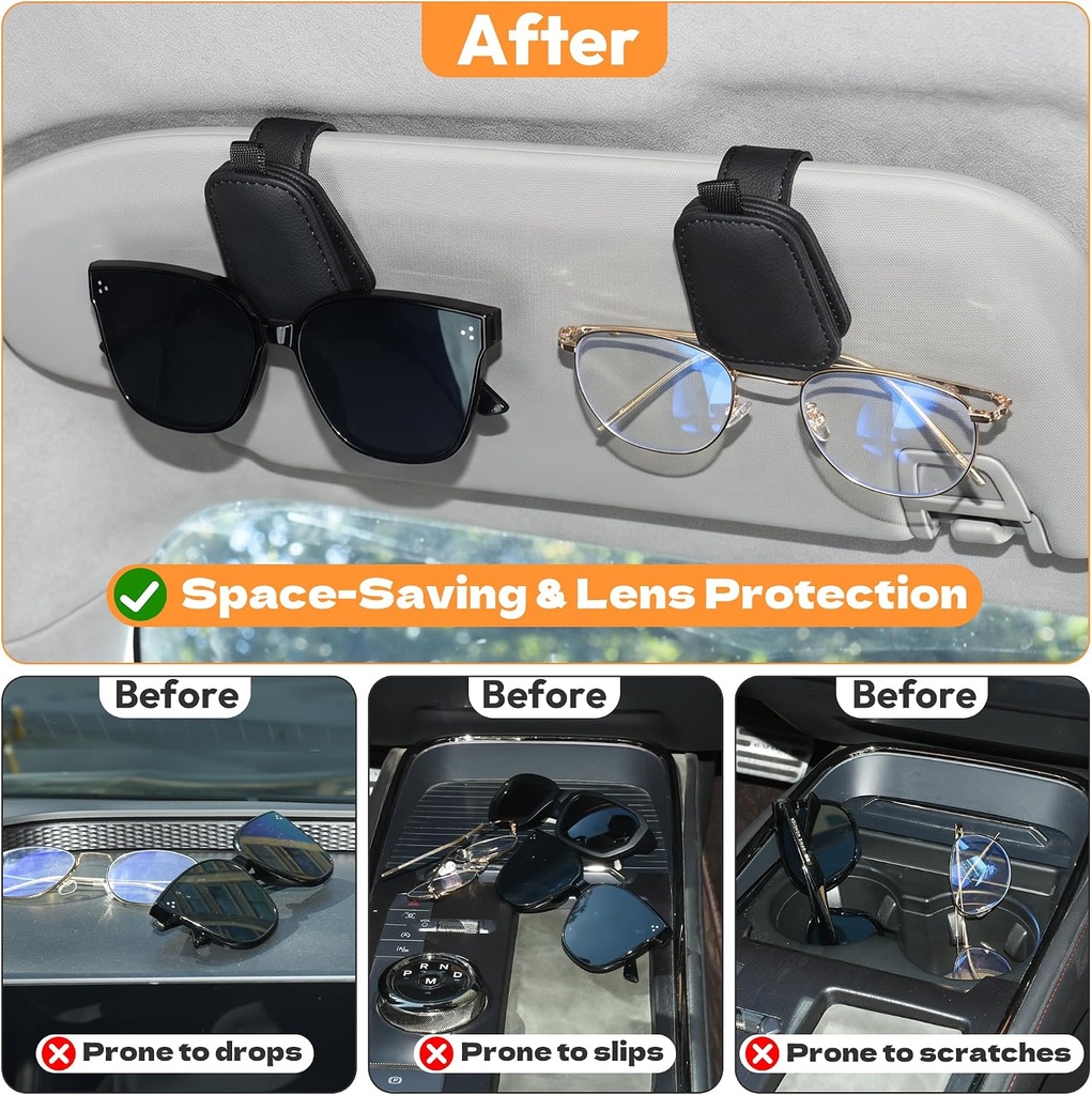 MOD SUNGLASS HOLDER FOR CAR VISOR 2 PACK
