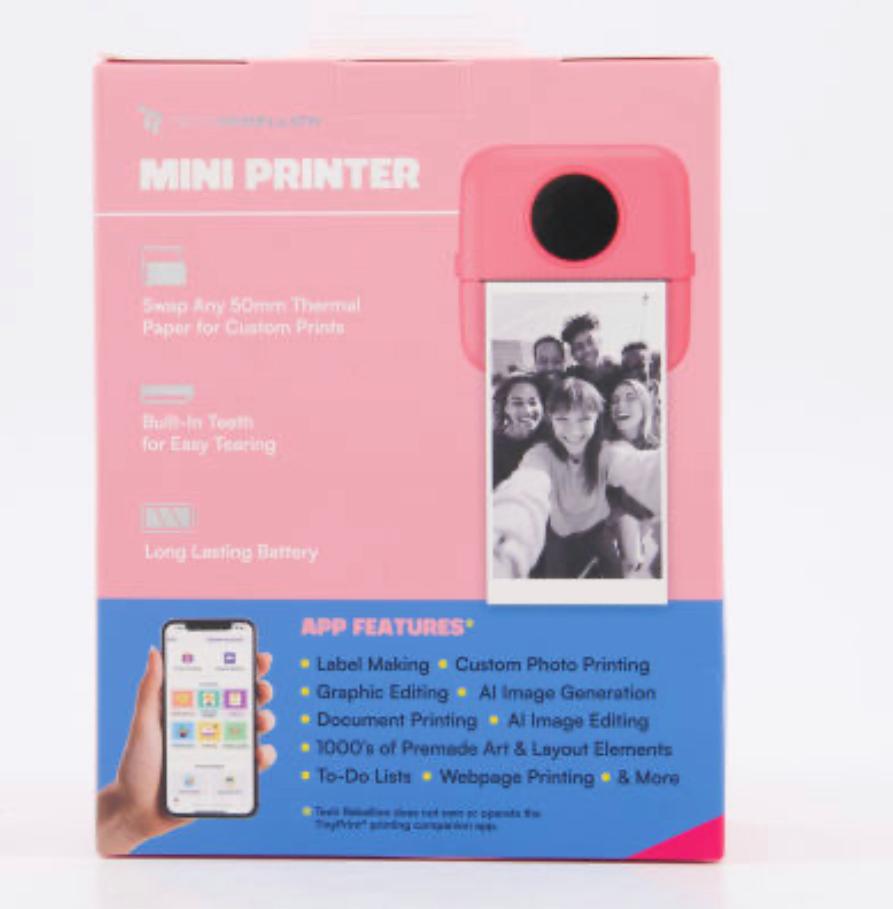 Tech Rebellion Pink Wireless Portable Printer