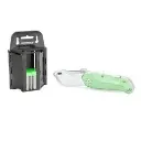 FOLDING UTILITY KNIFE WITH 25 BLADES & DISPENSER