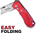 FOLDING UTILITY KNIFE WITH 25 BLADES & DISPENSER