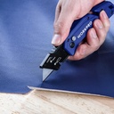 FOLDING UTILITY KNIFE WITH 25 BLADES & DISPENSER COMBO AVAILABLE IN RED AND BLUE