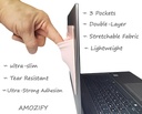 SILK&SAGE 3-Pocket Stick on Mouse Holder for Laptop - Pink