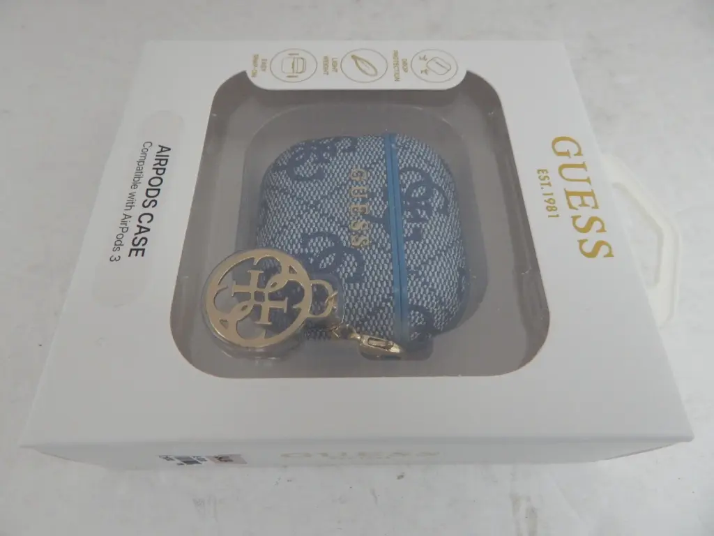 Guess PU Leather Case For Airpods 3 Blue