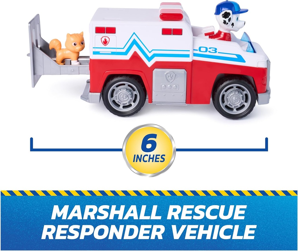 Paw Patrol Search & Rescue Marshall Toy Truck Vehicle with 2 Figures