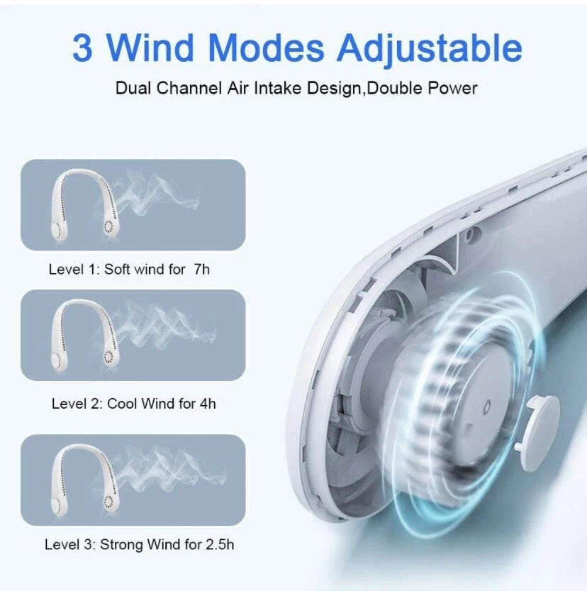 Merkury Arctic Breeze Personal Neck Fan - White 