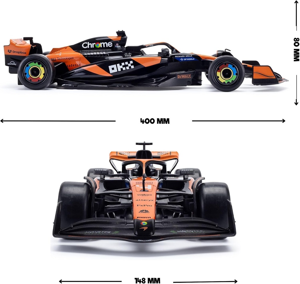 RC Cars: McLaren MCL38-1:14 Scale - Orange & Black Remote Control Toy Car - Model #39214