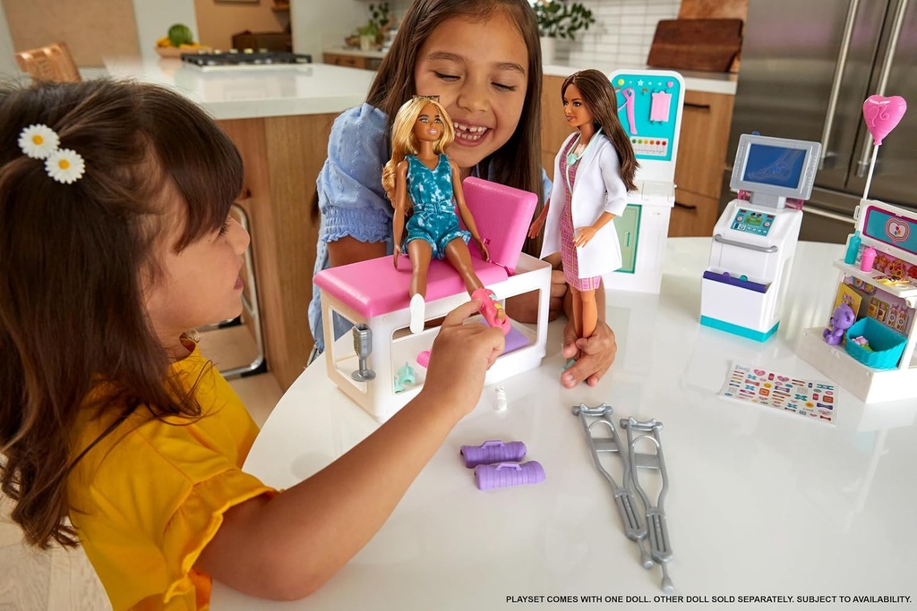 Barbie Careers Fast Cast Clinc Doll, Accessories, & Playset Toy