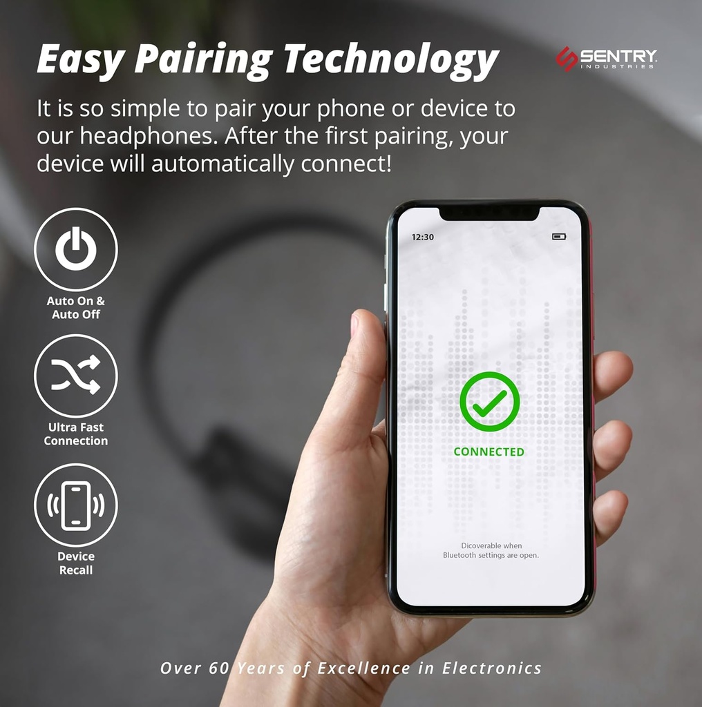 SENTRY ACTIVE NOISE CANCELLATION HEADPHONES - WHITE 