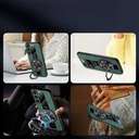  Luxury Sheepskin Phone case with Rotating Stand for Samsung Galaxy S25 Ultra Series - Black 