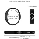 Multi-Functional Minimalist and Stylish Unisex Digital Watch with Alarm, Pedometer, Stopwatch, Luminous Display.- Black 