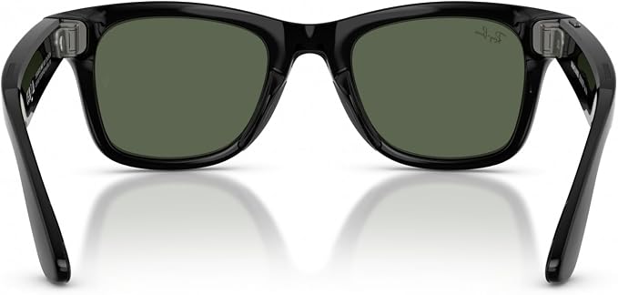 Meta Ray-Ban Wayfarer Large (Gen 2) - Shiny Black, Green lenses 