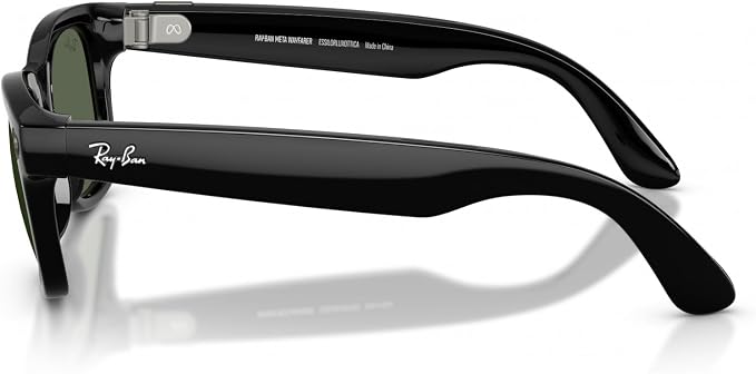 Meta Ray-Ban Wayfarer Large (Gen 2) - Shiny Black, Green lenses 