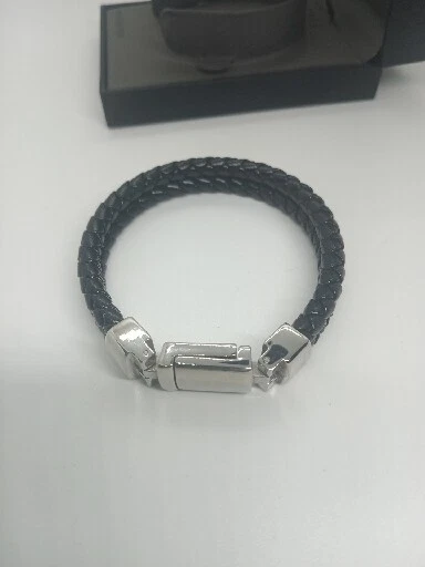 1913 Men's Accessories Stainless Steel + Leather Braclet New Condition.