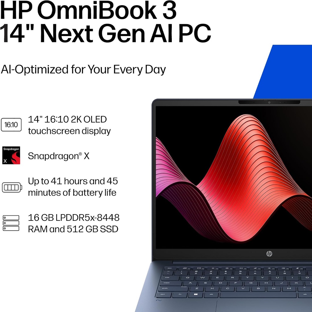 HP LAPTOP OmniBook 3 Laptop Next Gen AI 14-hz0053cl