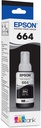 Epson 664 Genuine Black EcoTank Ink Refill Bottle T664120