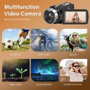 Peryoua 4K HD 80MP Camcorder Video Camera 18X Digital Zoom 3.0 IPS Screen Vlogging Camera