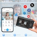 5K Digital 80MP Dual Screen Vlogging Camera 16X Digital Zoom Fill Light Includes 32GB Card & 2 Batteries (x9 Black)
