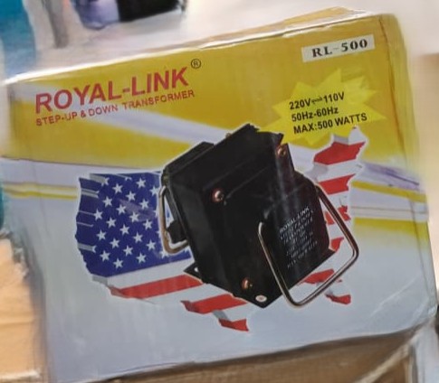 ROYAL-LINK STEP UP & DOWN TRANSFORMER  500 WATTS RL-500 