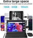 HDTABLET CP20 Android 15 Tablet 10 inch, 2 in1 Tablets with Keyboard Case Mouse Stylus 