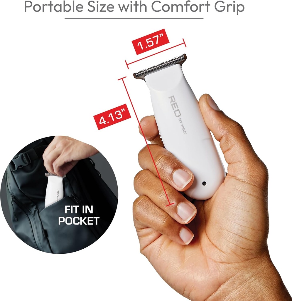 RED BY KISS CORDLESS MINI TRIMMER WHITE CT06