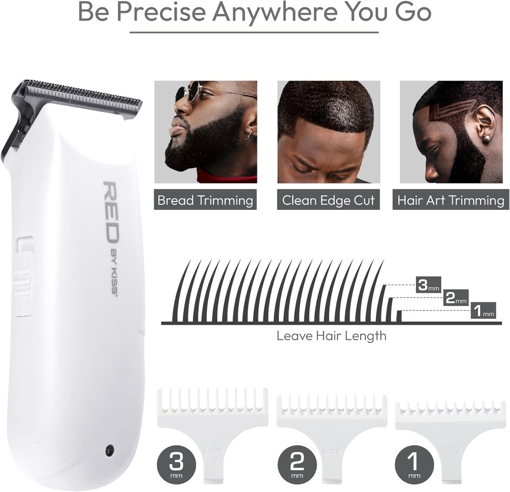 RED BY KISS CORDLESS MINI TRIMMER WHITE CT06