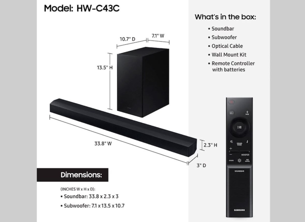 SAMSUNG SOUNDBAR C43C 