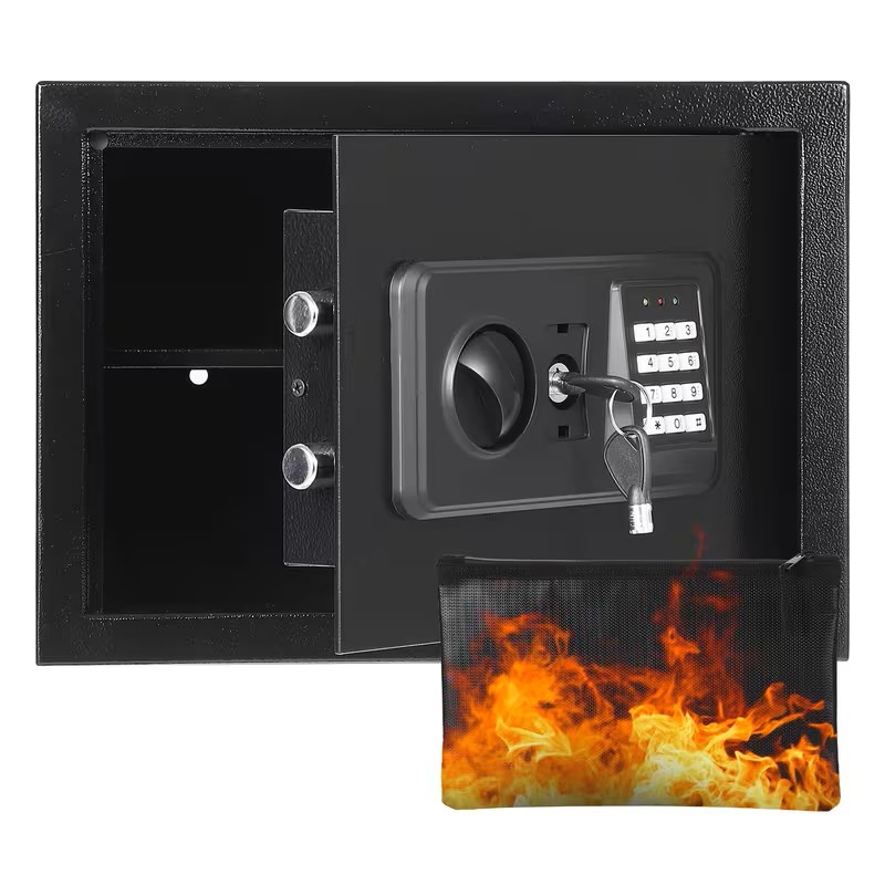 Small Digital Keypad Fireproof Safe Box with fireproof Bag
