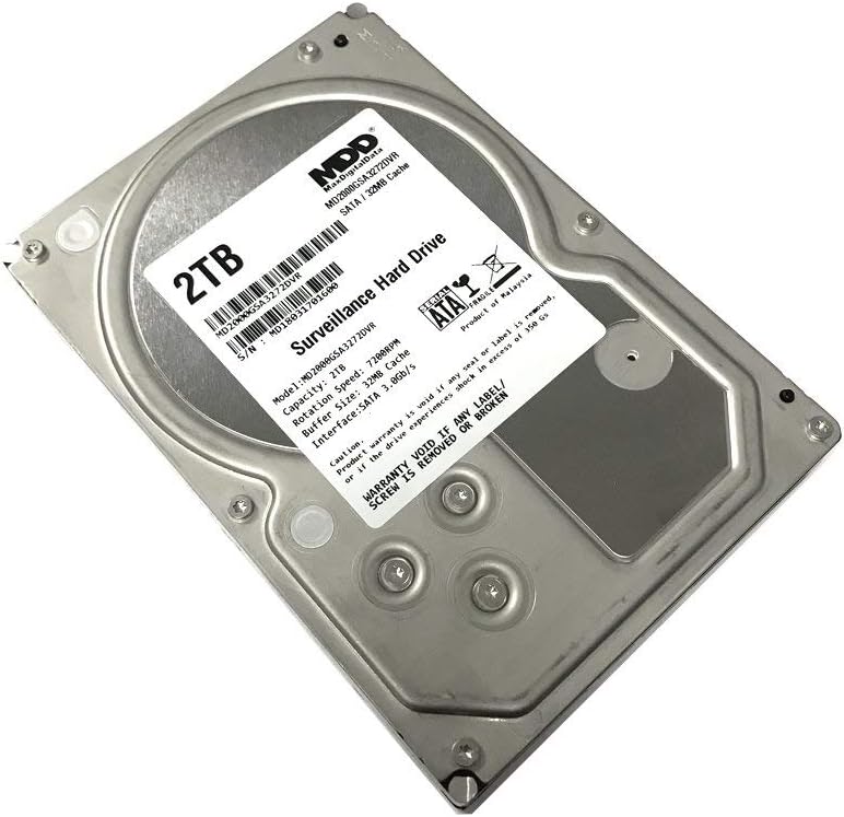 MDD MAXDIGITALDATA MaxDigitalData 2TB 32MB Cache 7200PM SATA 3.0Gb/s 3.5'' Internal Surveillance CCTV DVR Hard Drive (MD2000GSA3272DVR) - w/3 months RENEWED 