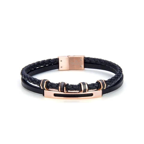 GIORGIO MILANO MEN Double-Strand Leather BRACELET 2055RGBK2