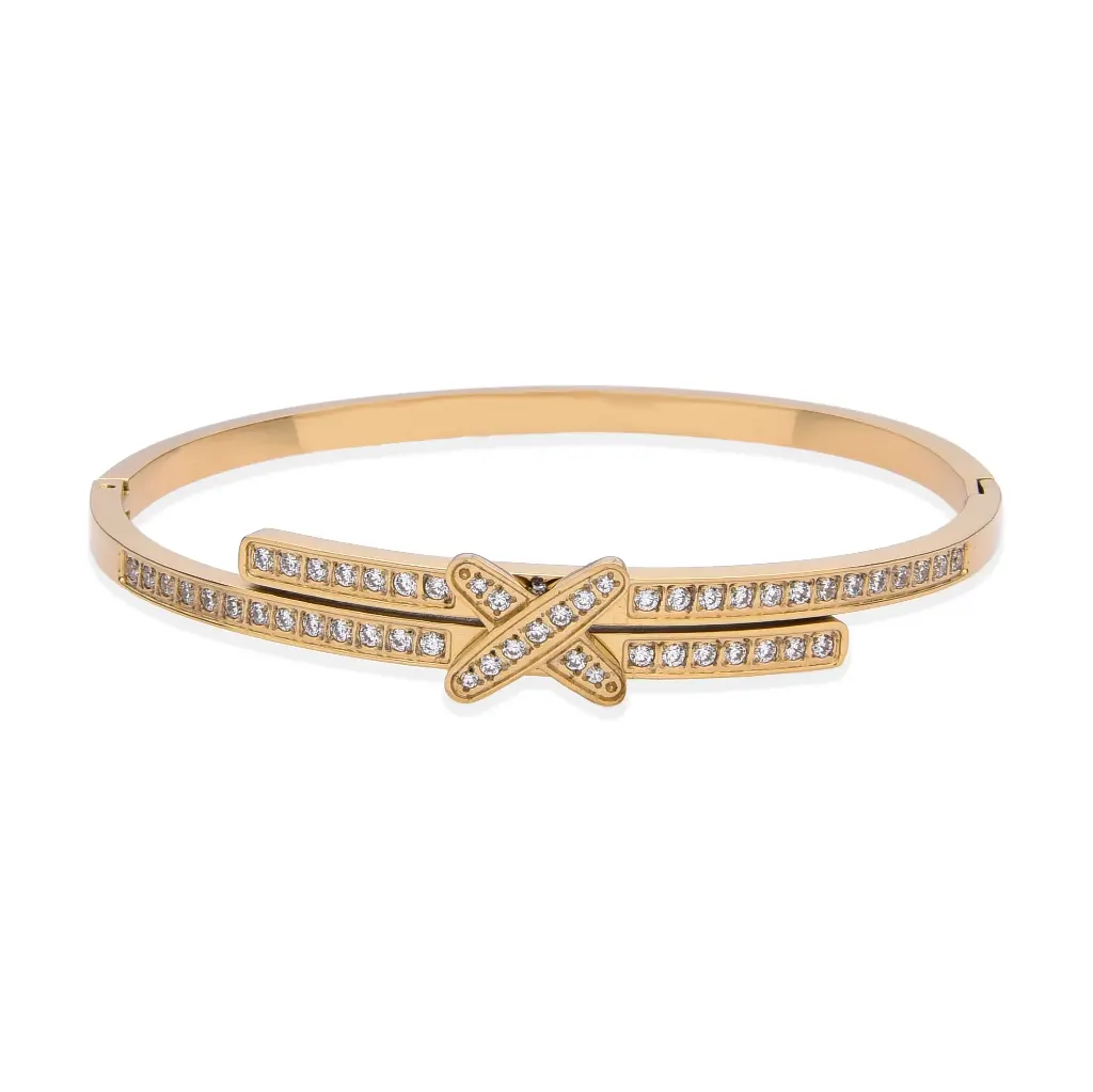 GIORGIO MILANO WOMEN Crystal X Bangle BRACELET W4138SG