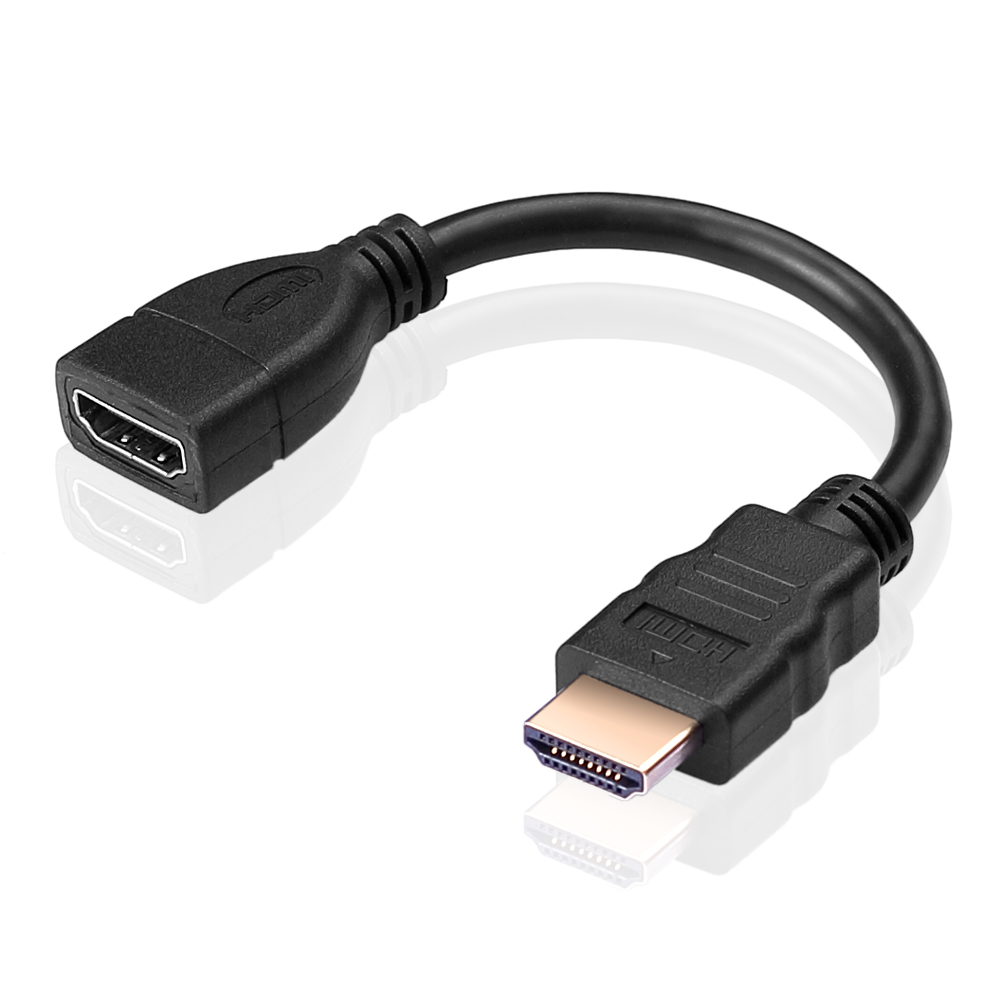  HDMI Male to Female Adapter Adjustable Short HDMI Cable