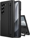 NINKI Samsung Z Fold 6 Case with S Pen Holder and Foldable Kickstand, Built in Screen Protector Protective-Black