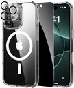 ZZYYQSL iPhone 16 Pro Max Case Clear with Privacy Screen Protector