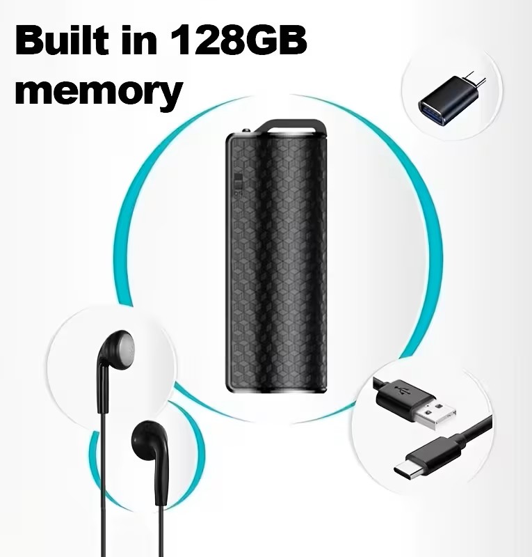 AFFETUNI Digital Voice Recorder with AI built in 128gb
