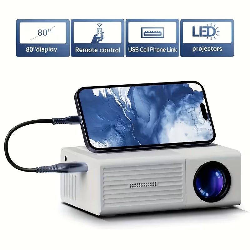 Portable Mini Led Projector with Full HD 1080P Z1