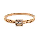 GIORGIO MILANO WOMEN BEADED BANGLE BRACELET WITH CUBIC ZIRCONIA CENTERPIECE GOLD W4130SG
