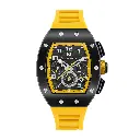 Giorgio Milano Black stainless steel case Chrono with date Yellow rubber strap 246SBK320 CARLO