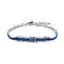 GIORGIO MILANO MEN Center Bar Stainless Steel Tennis BRACELET 2087STBL