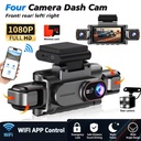 BCUOZ 4-Lens WIFI 360° Dashcam