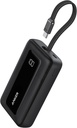 Anker Zolo Power Bank 20,000mAh 30W High-Speed Portable Charger with Built-in USB-C Cable black