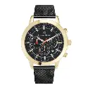 Giorgio Milano round IPG Stainless Steel case with Black dial Black Mesh band 224SGBK3