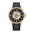 Giorgio Milano Men round IPG Round case with Black Automatic dial with IP Black Bracelet 228SGBK3 EZIO