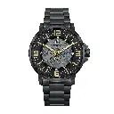 Giorgio Milano Men round IP Black Round case with Black Automatic dial with IP Black Bracelet 228SBK3 EZIO 