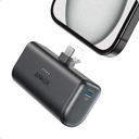 Anker Nano Portable Powerbank for iPhone, with Built-in MFi Certified Lightning Connector, Power Bank 5,000mAh 12W, Compatible with iPhone 14/13/12 Series (Black)