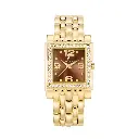 Giorgio Milano Women Square Watch with Brown dial and Gold Stainless Steel Bracelet 221SG06 CARINA