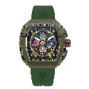 Giorgio Milano Men Stainless Steel and IP Green Watch Chrono with date Camouflage Green rubber strap 233SGR325 MAESTRO