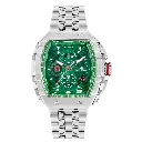 Giorgio Milano Men Stainless Steel Watch Chrono with date, Green Dial Steel Metal Bracelet 233ST18M MAESTRO METAL 